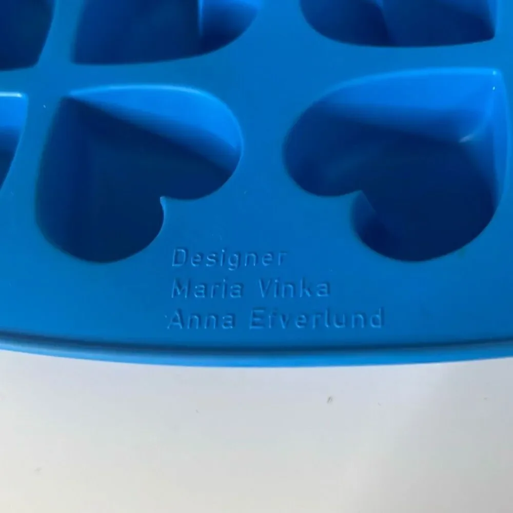 Ikea Lot of 4 Silicone Molds Ice Cubes Fish Heart Mini Donuts for Parties